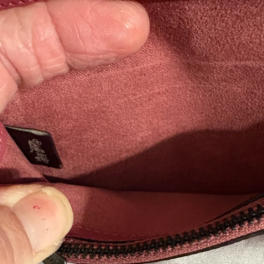 Coach Pink Leather Card Holder - Picture 8 of 13